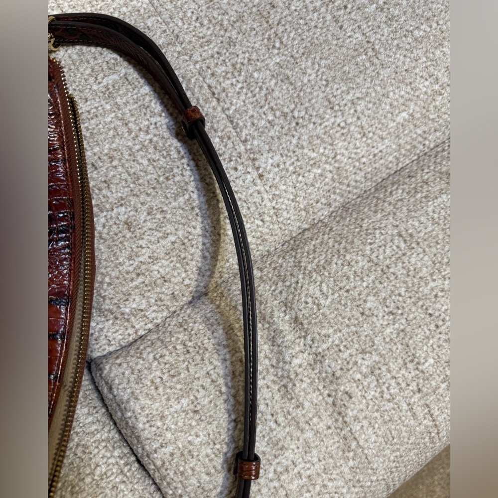 Brahmin Large Duxbury Satchel Brown Croc-Embossed Leather bag - Picture 8 of 16